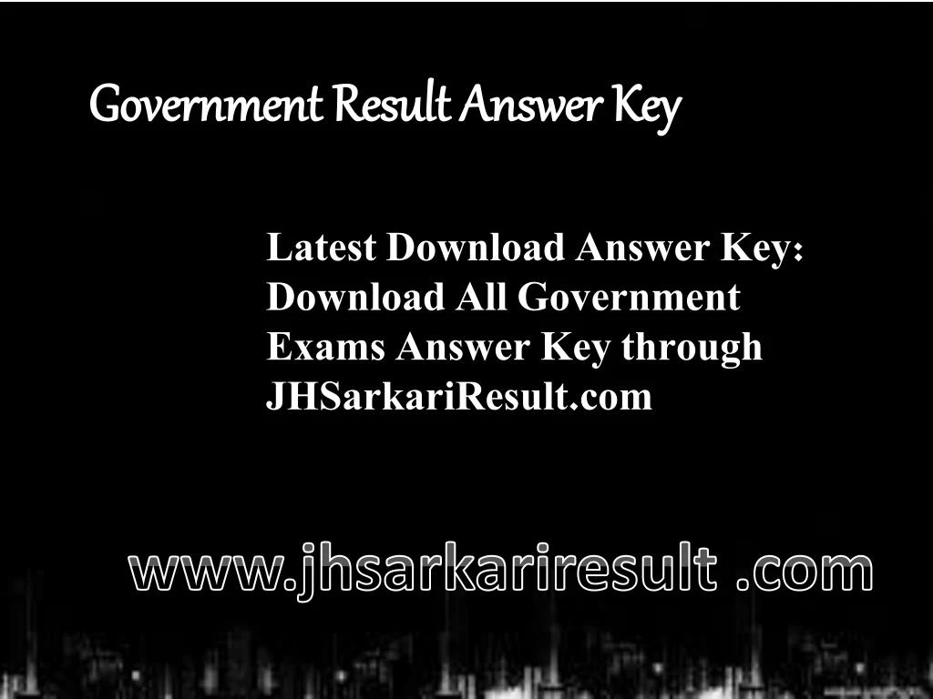 government result answer key