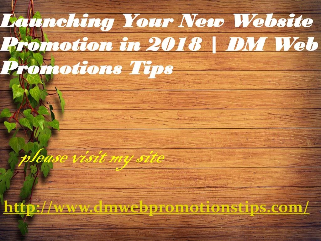 http www dmwebpromotionstips com