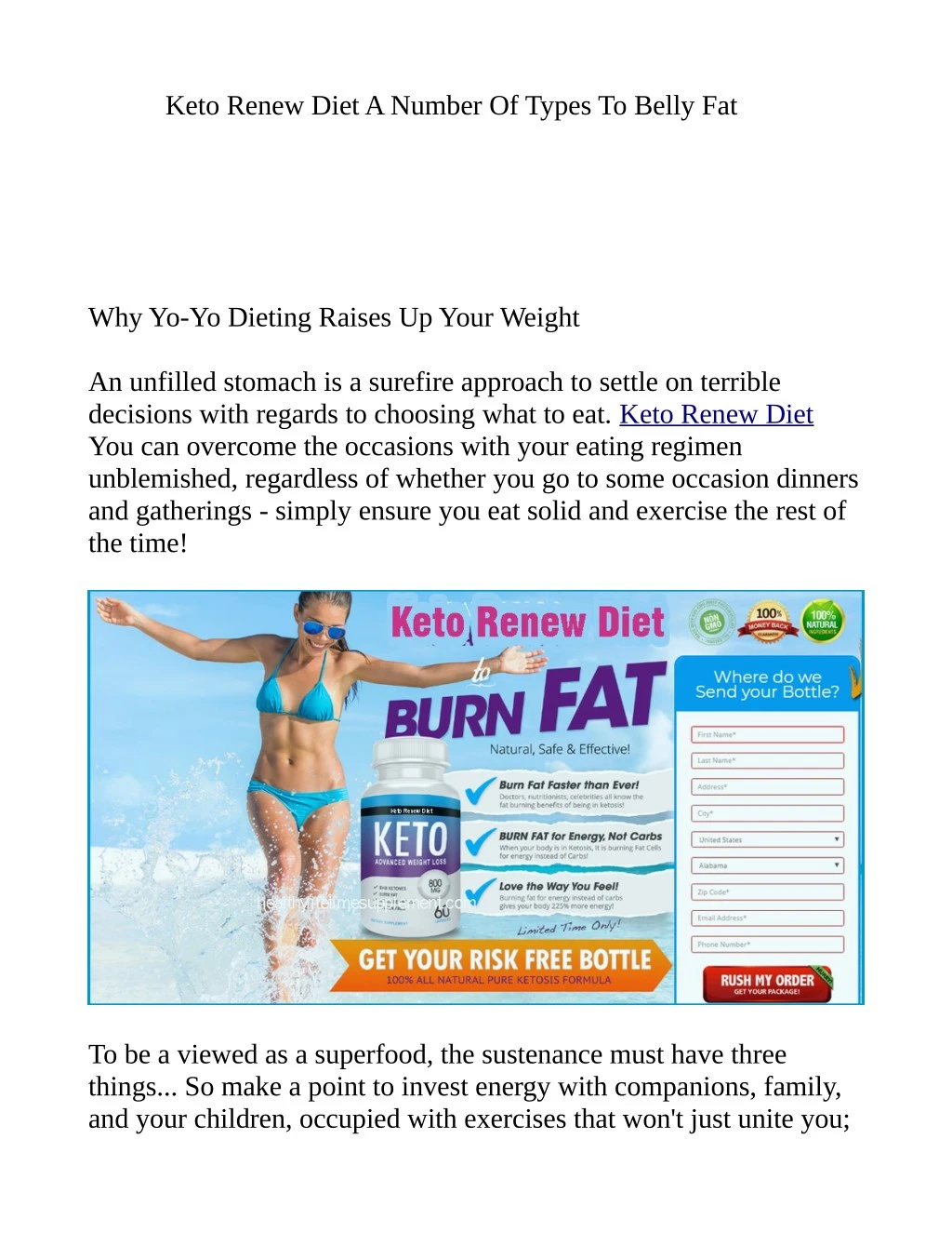 keto renew diet a number of types to belly fat