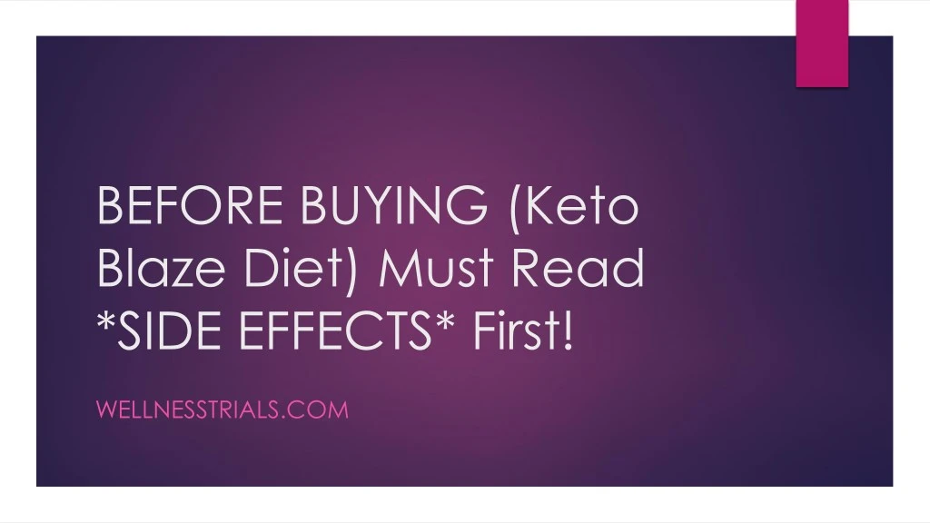 before buying keto blaze diet must read side