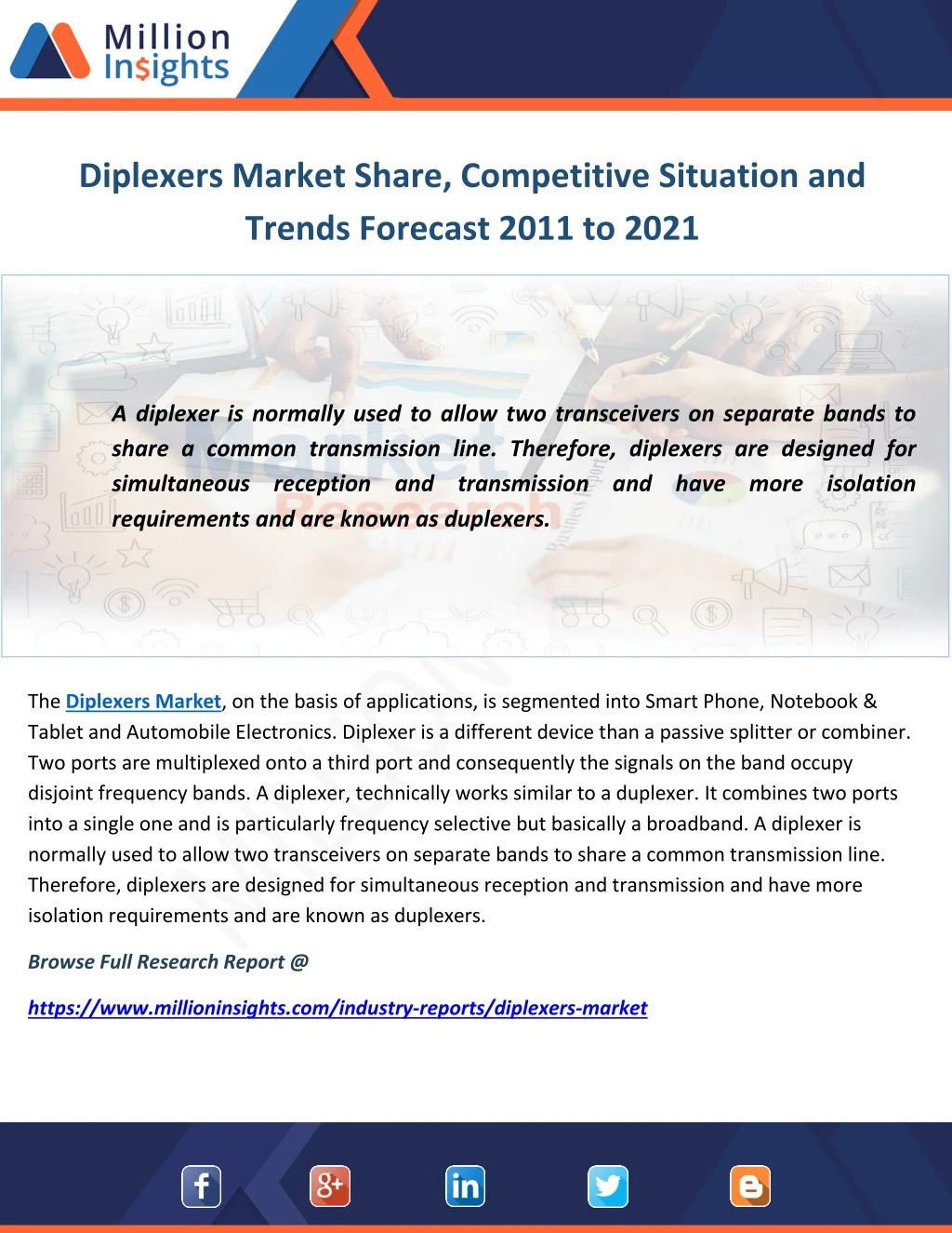 diplexers market share competitive situation