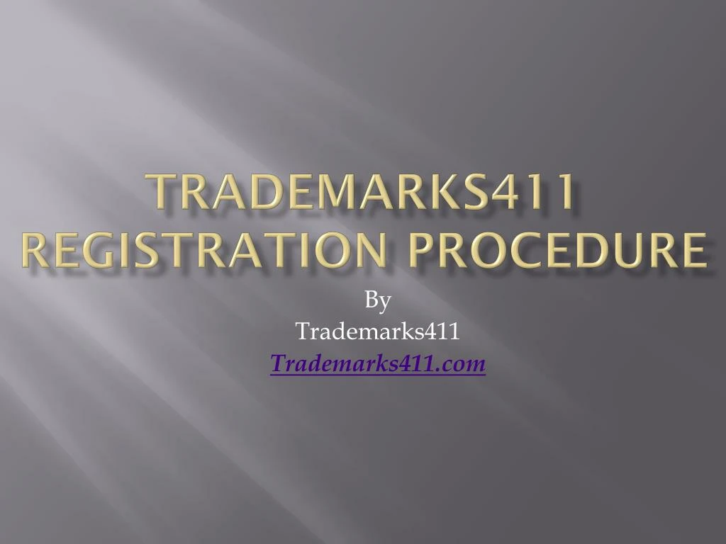 trademarks411 registration procedure