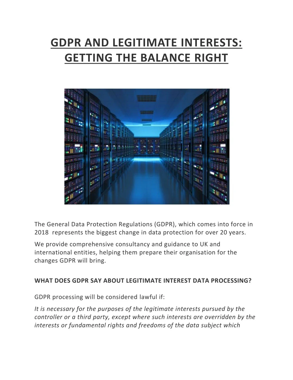 gdpr and legitimate interests getting the balance