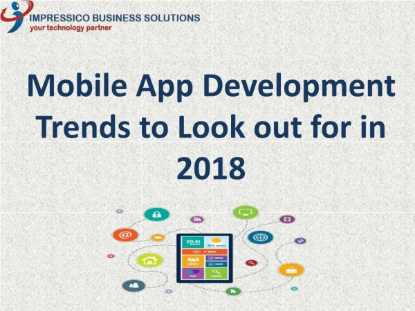 Mobile app development trends 2018