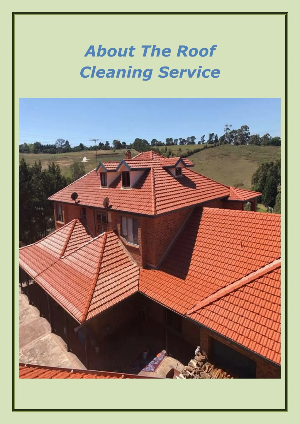 about the roof cleaning service