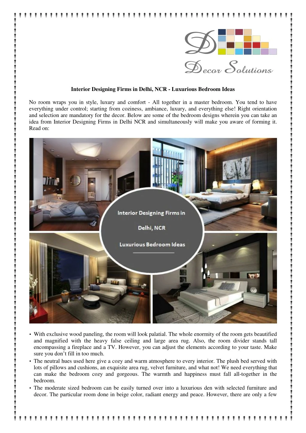 interior designing firms in delhi ncr luxurious
