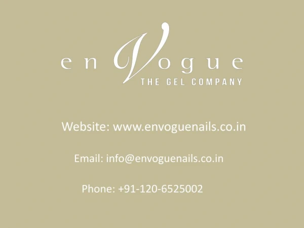 About Envogue healthy nail gel product in India