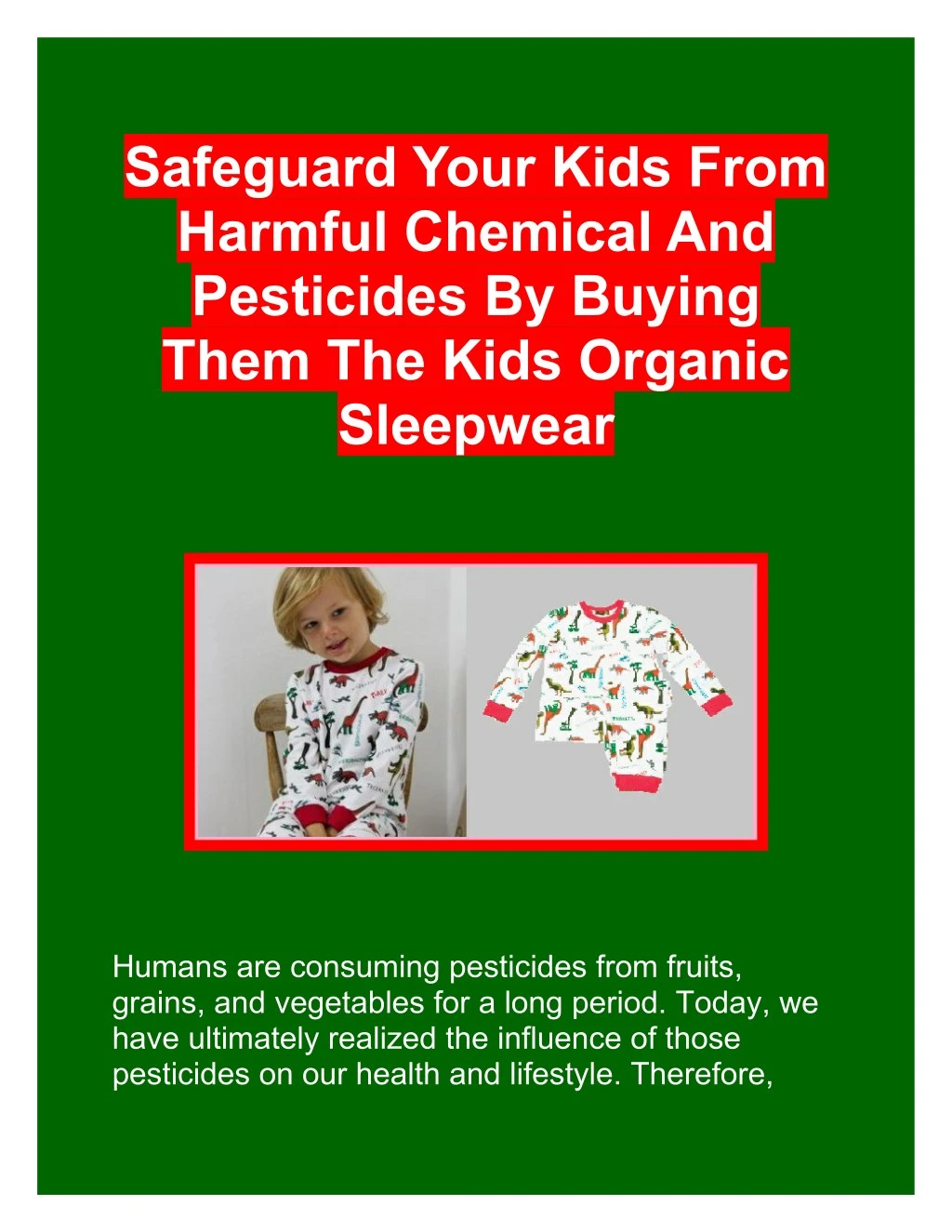 safeguard your kids from harmful chemical