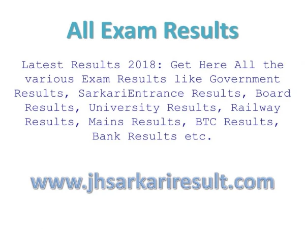 all exam results