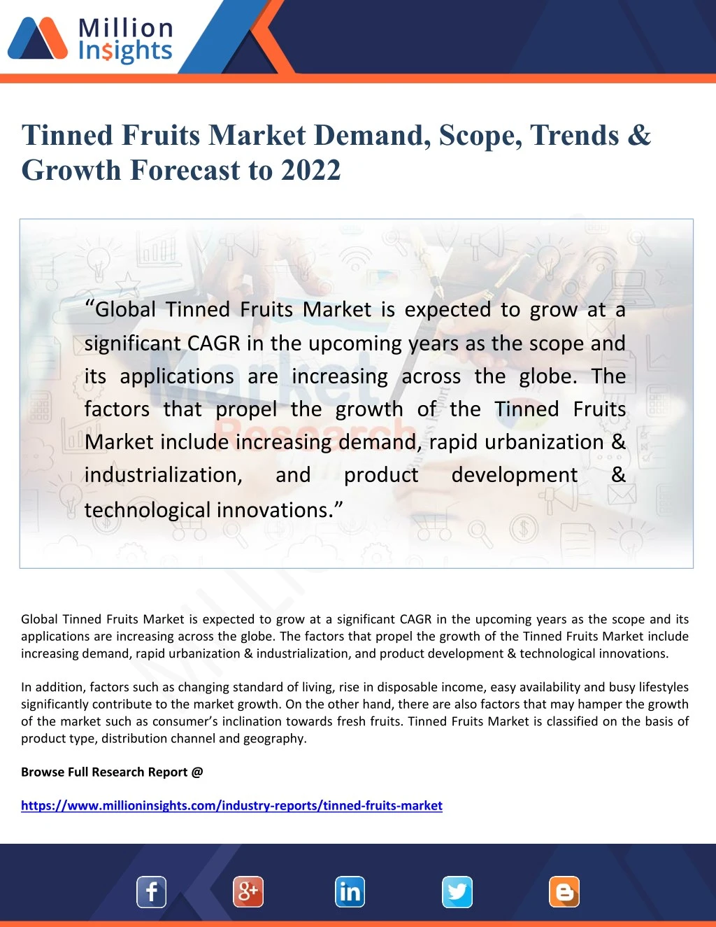 tinned fruits market demand scope trends growth