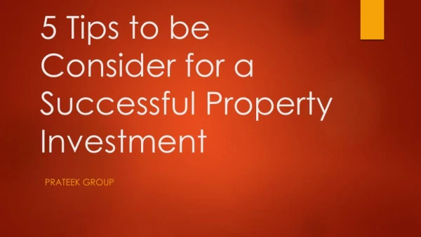 Property Investment For Beginners- Some Important Tips