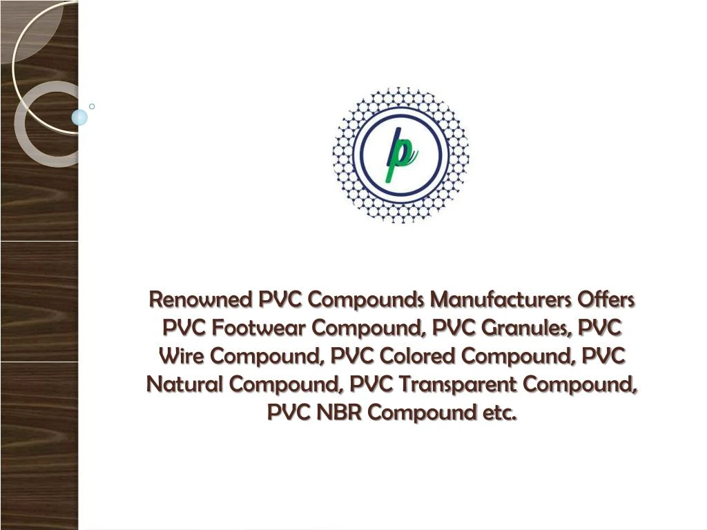 renowned pvc compounds manufacturers offers