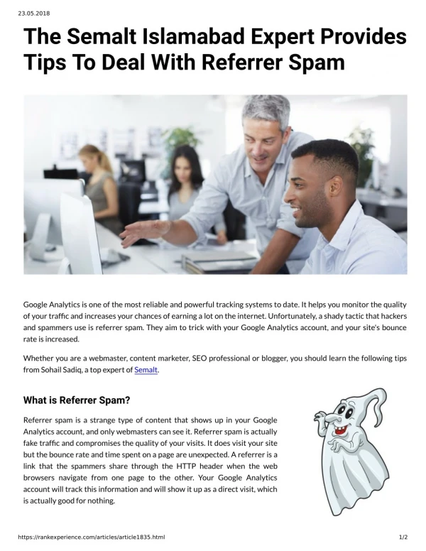 The Semalt Islamabad Expert Provides Tips To Deal With Referrer Spam