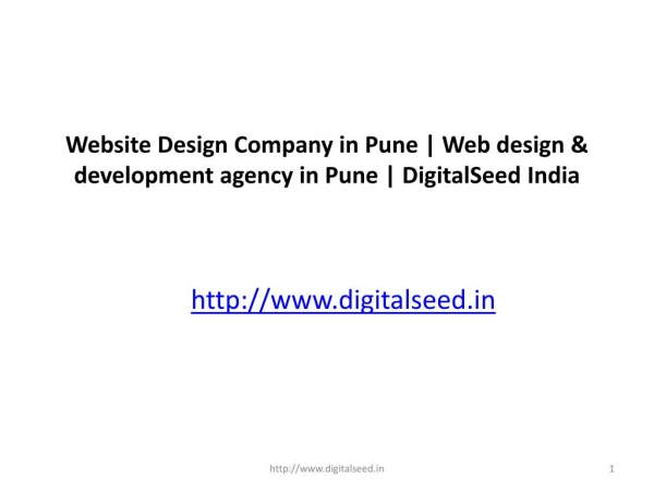 Website Design Company in Pune | Web design & development agency in Pune | DigitalSeed India