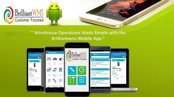 Warehouse Operations Made Simple with the Brilliantwms Mobile App.