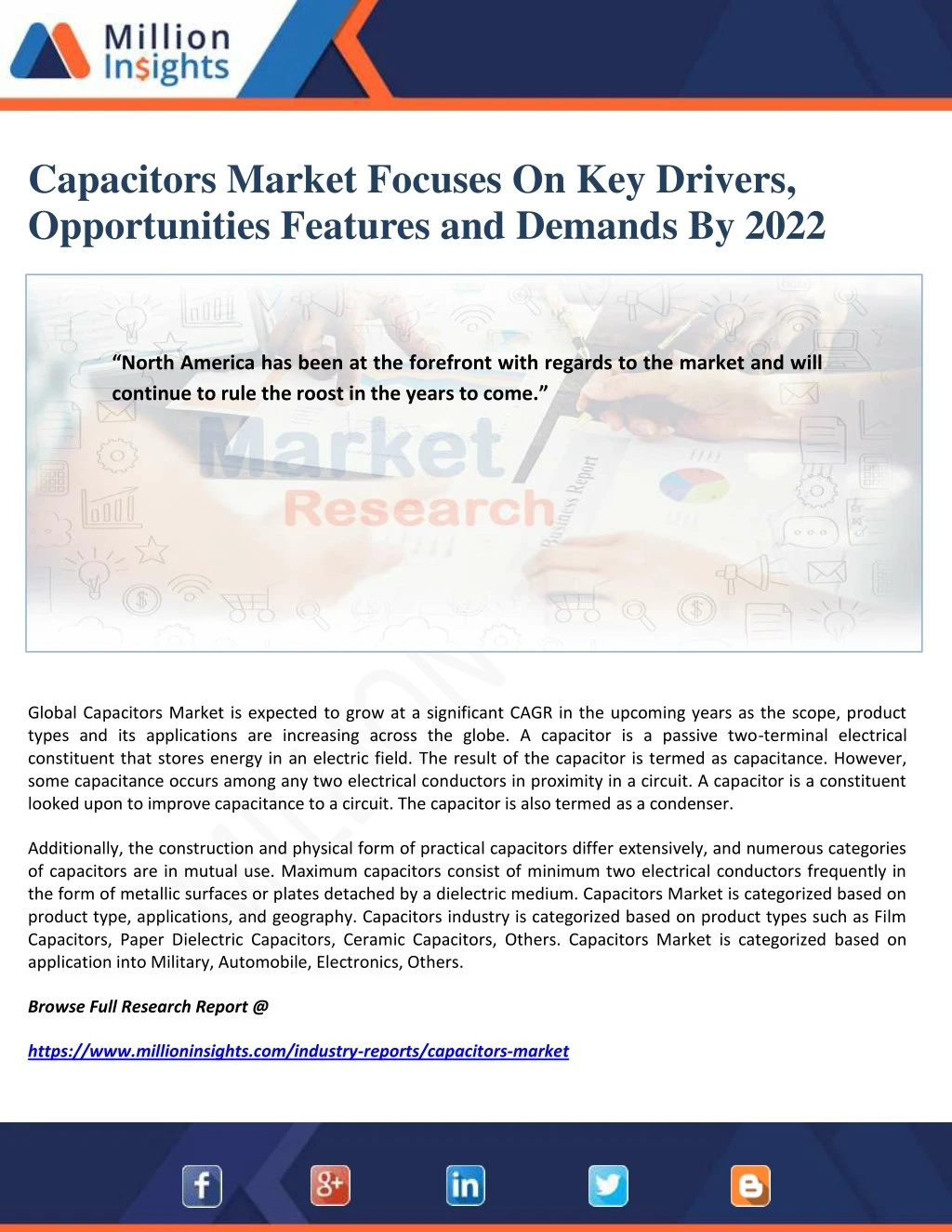 capacitors market focuses on key drivers