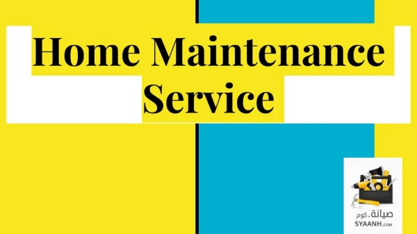 Home Maintenance services by Syaanh