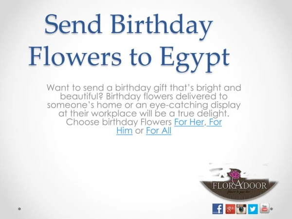 Send Birthday flowers to her | FloraDoor