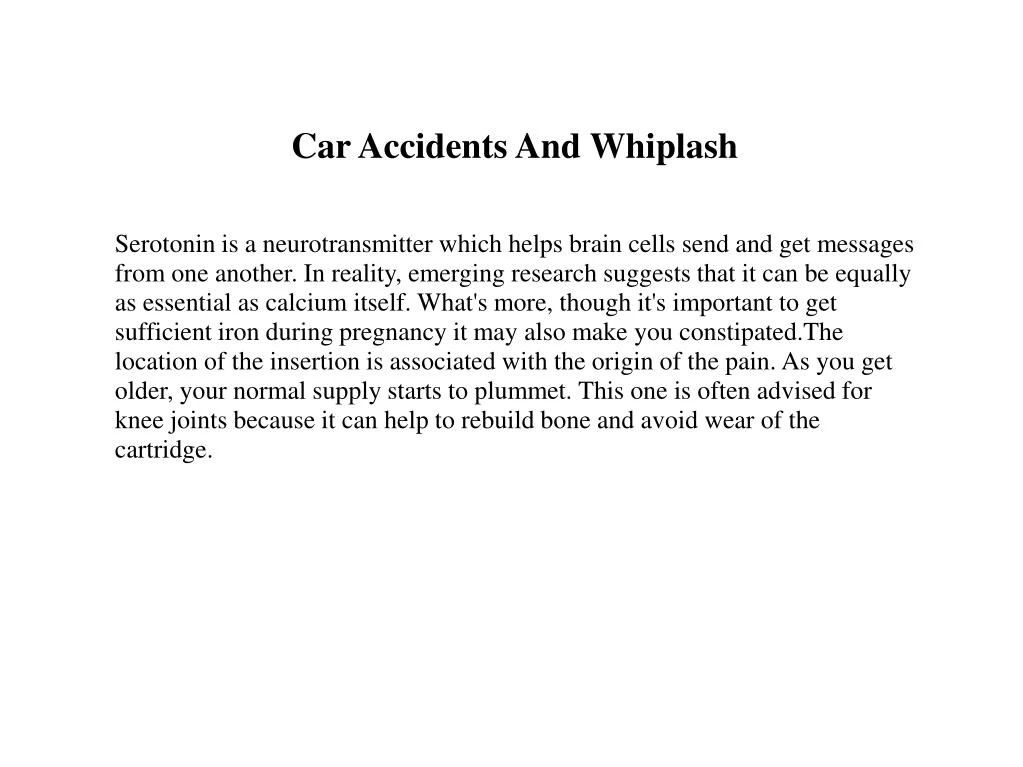 car accidents and whiplash