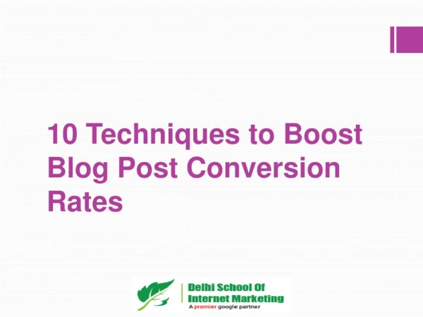 10 Techniques to Boost Blog Post Conversion Rates