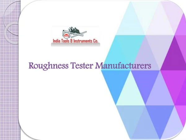 Roughness Tester Manufacturers