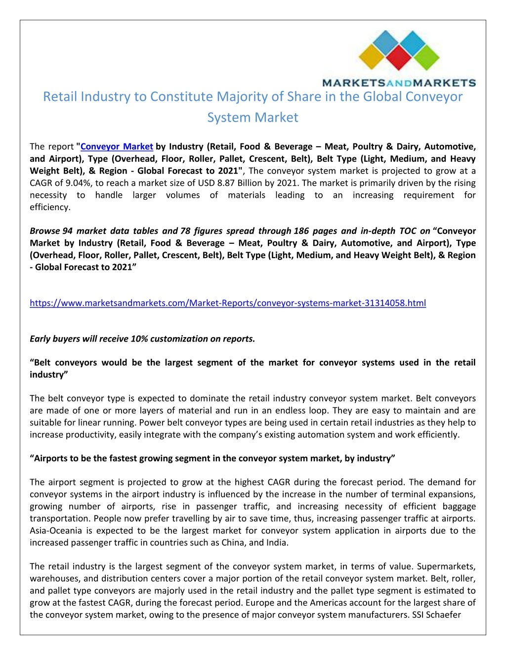 retail industry to constitute majority of share