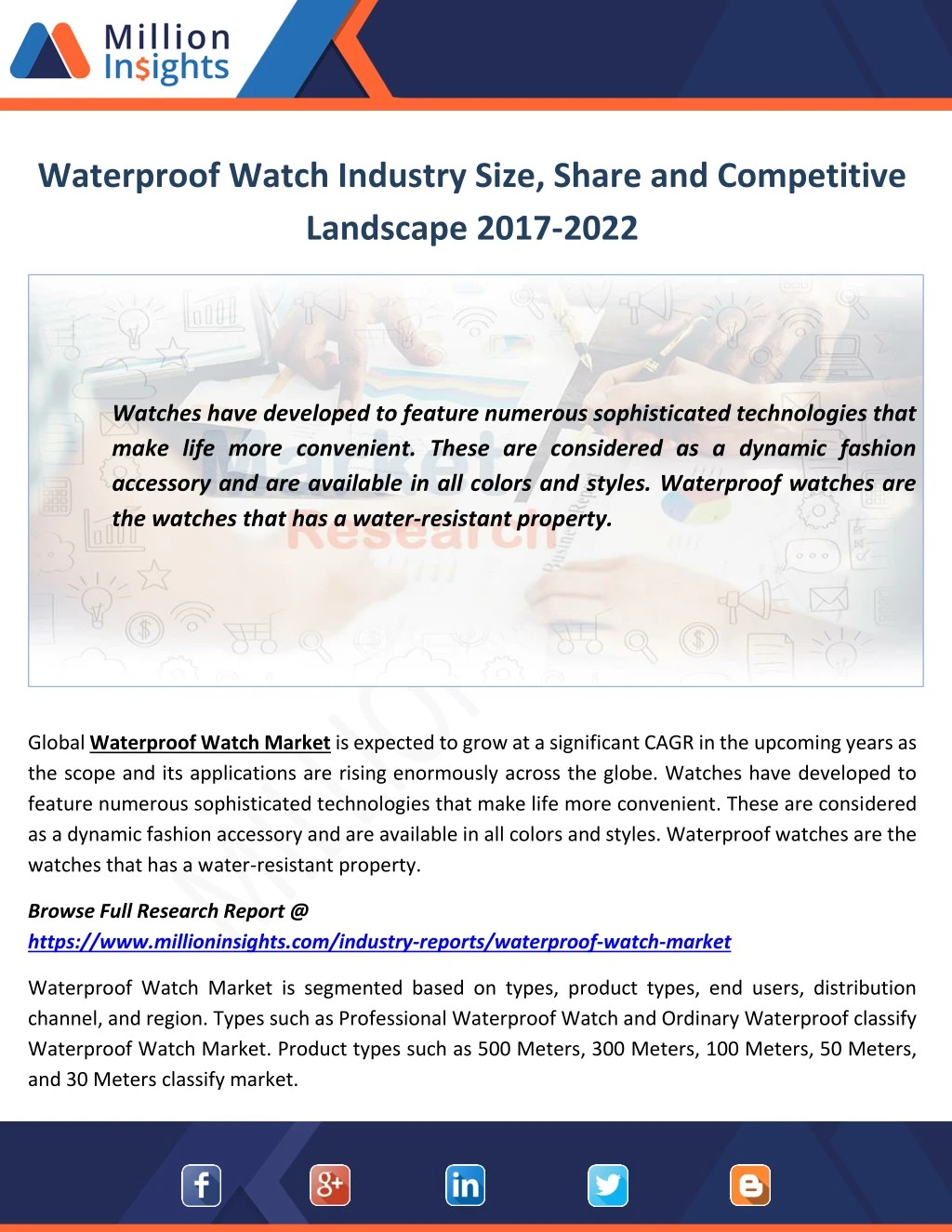 waterproof watch industry size share
