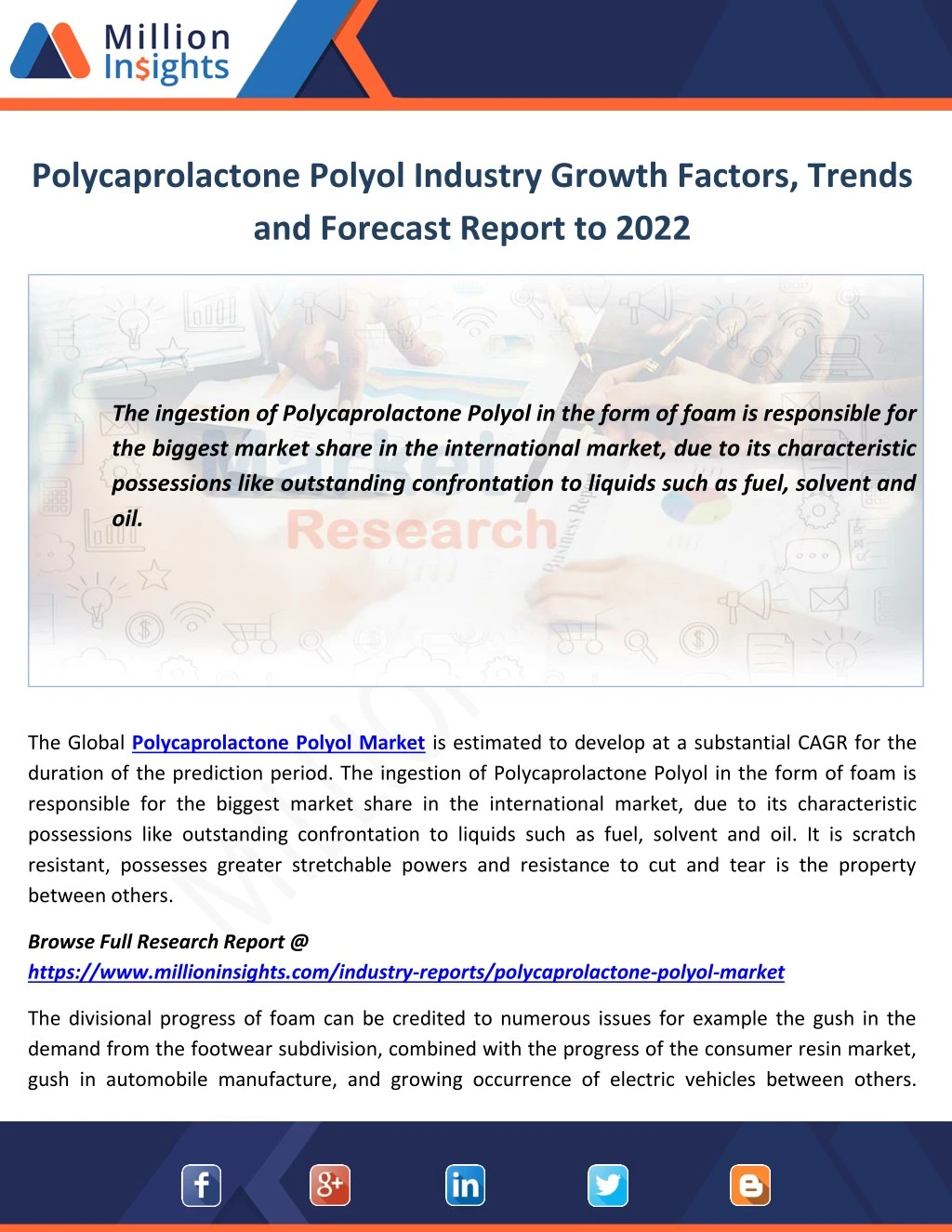 polycaprolactone polyol industry growth factors
