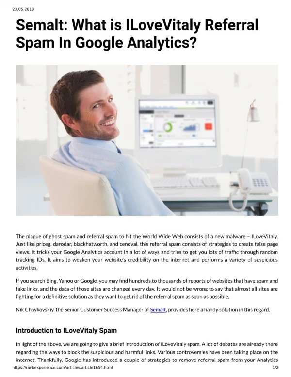 Semalt: What is I Love Vitaly Referral Spam In Google Analytics?