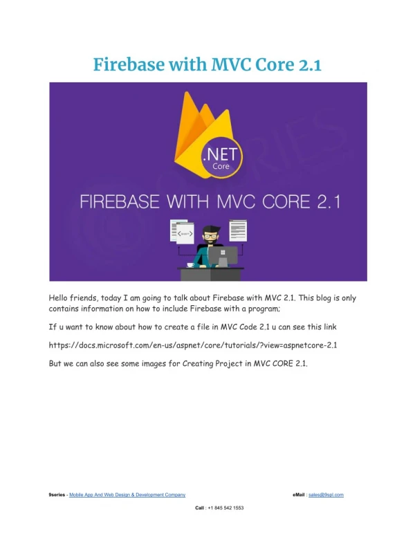 Firebase with MVC Core 2.1