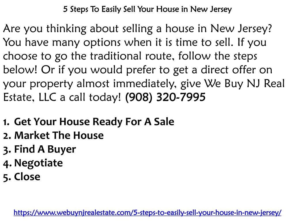 5 steps to easily sell your house in new jersey