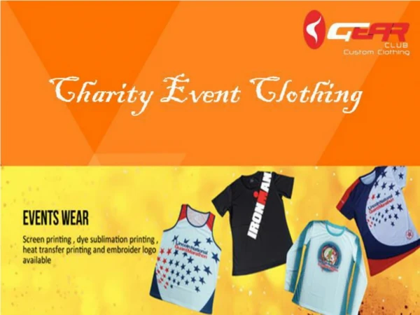 Get Online - Charity Event Clothing