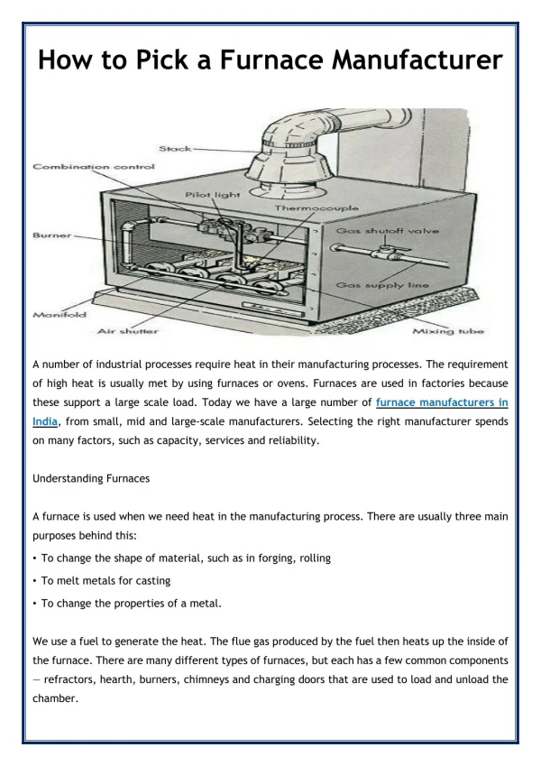 How to Pick a Furnace Manufacturer