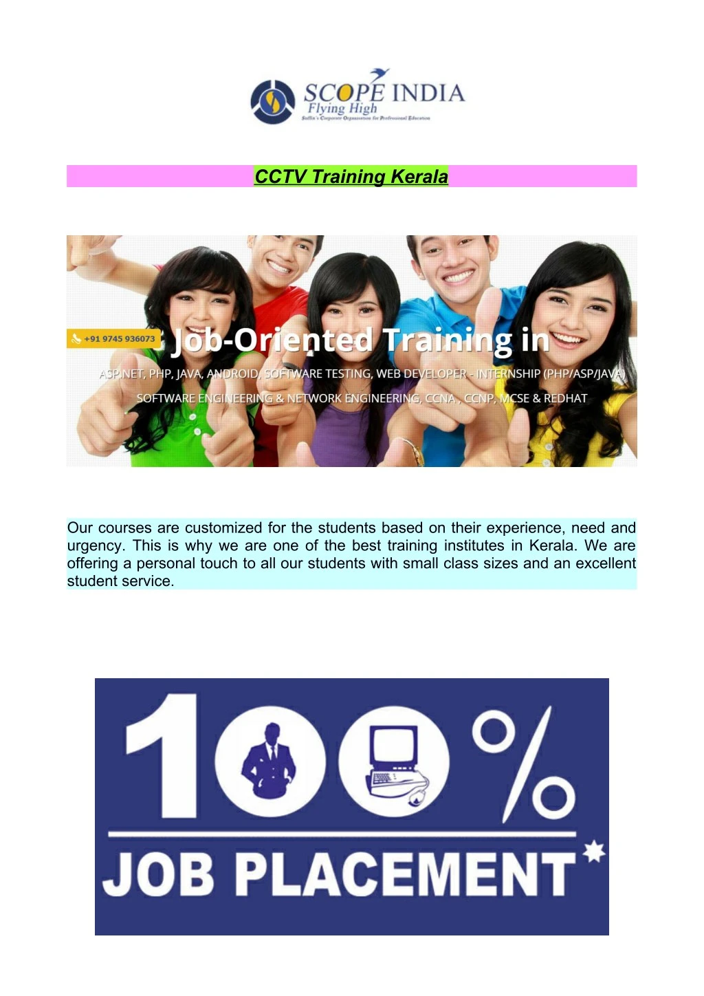 cctv training kerala