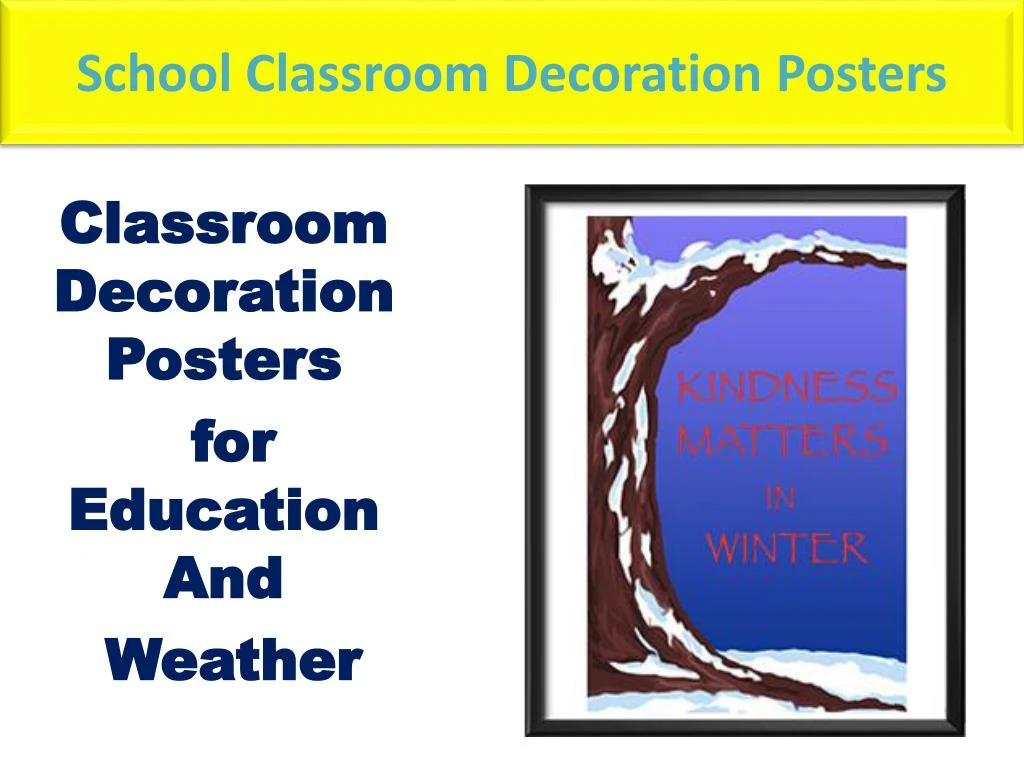 school classroom decoration posters