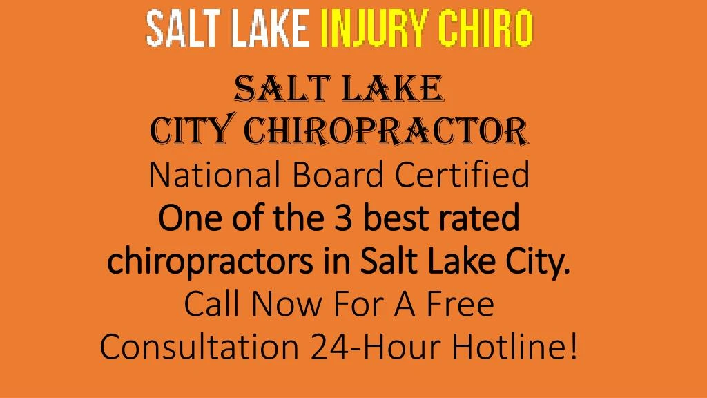 salt lake city chiropractor national board