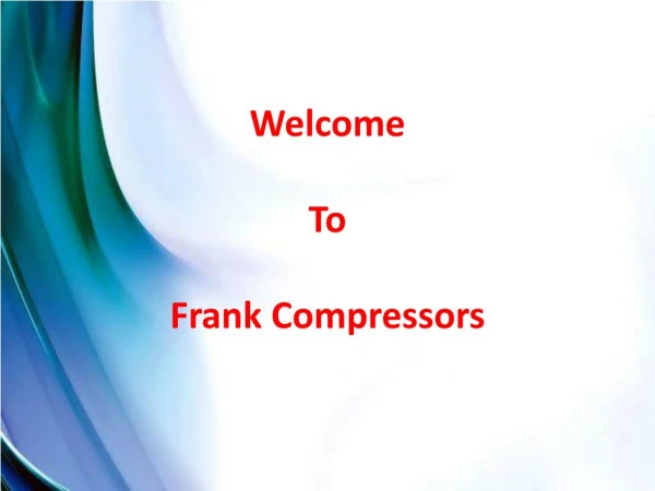 Screw air compressor