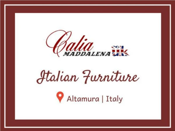 Purchase best italian furniture