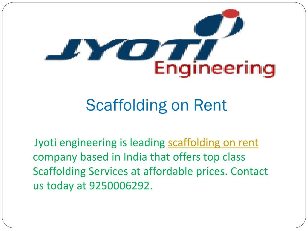 scaffolding on rent