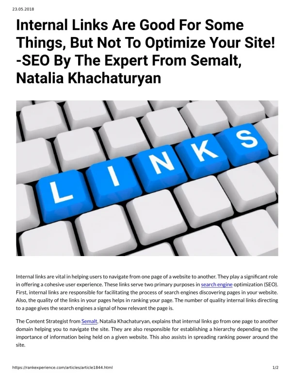 23 05 2018 internal links are good for some