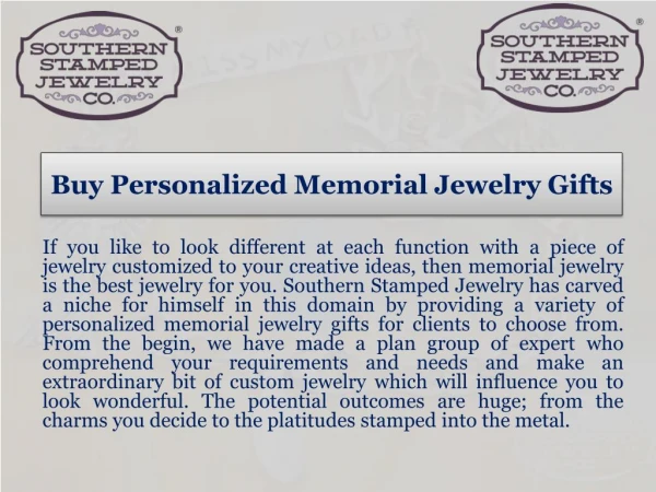 Buy Personalized Memorial Jewelry Gifts