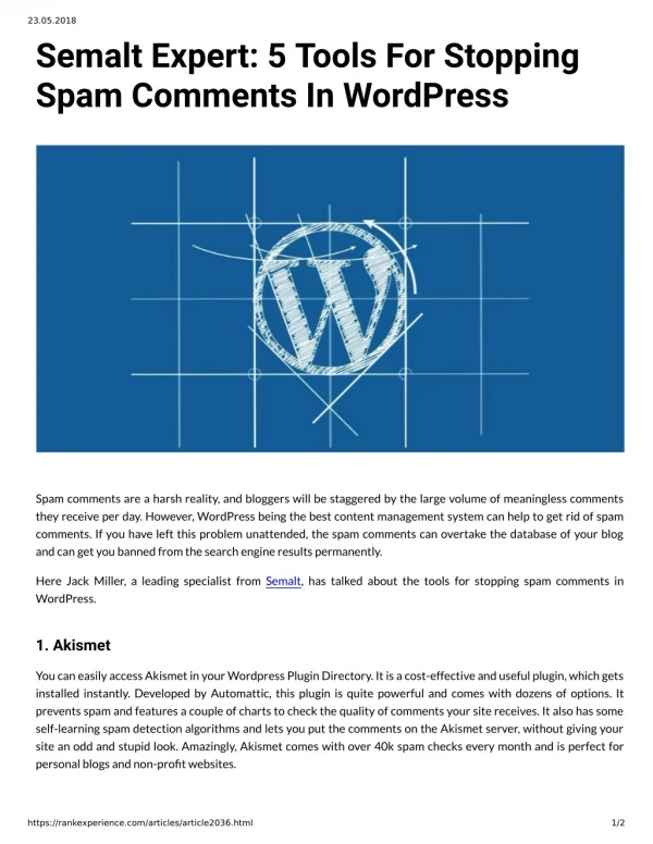 5 Steps for Stopping Spam Comments in WordPress