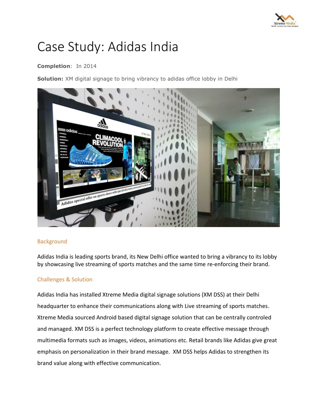 case study adidas india completion in 2014