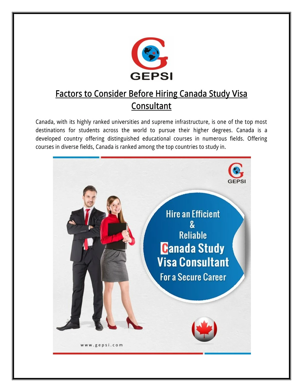 factors to consider before hiring canada study