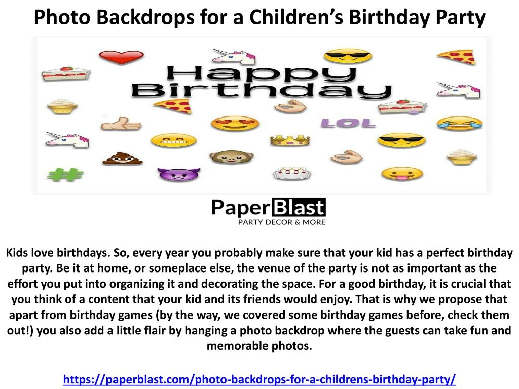 photo backdrops for a children s birthday party