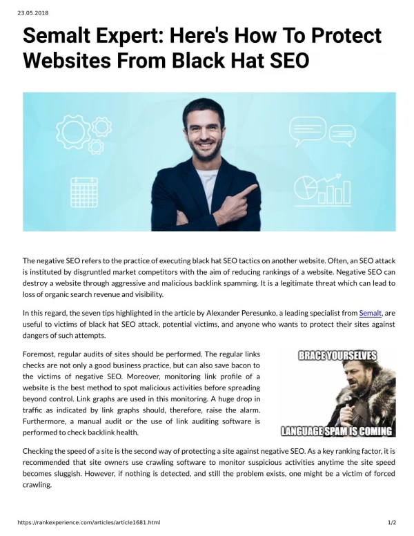 Semalt Expert: Here's How To Protect Websites From Black Hat SEO