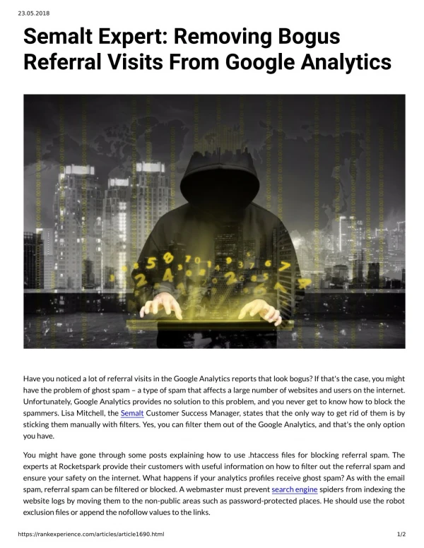 Semalt Expert: Removing Bogus Referral Visits From Google Analytics