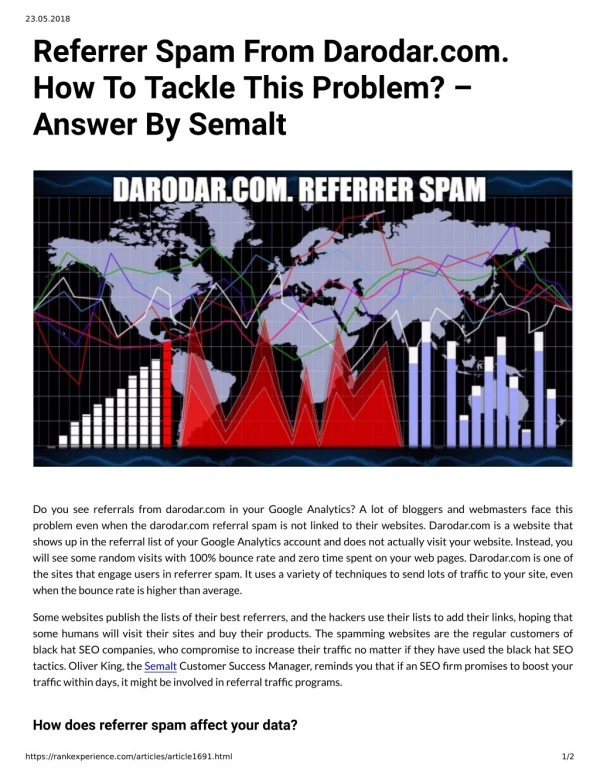Referrer Spam From Darodar.com. How To Tackle This Problem? - Answer By Semalt