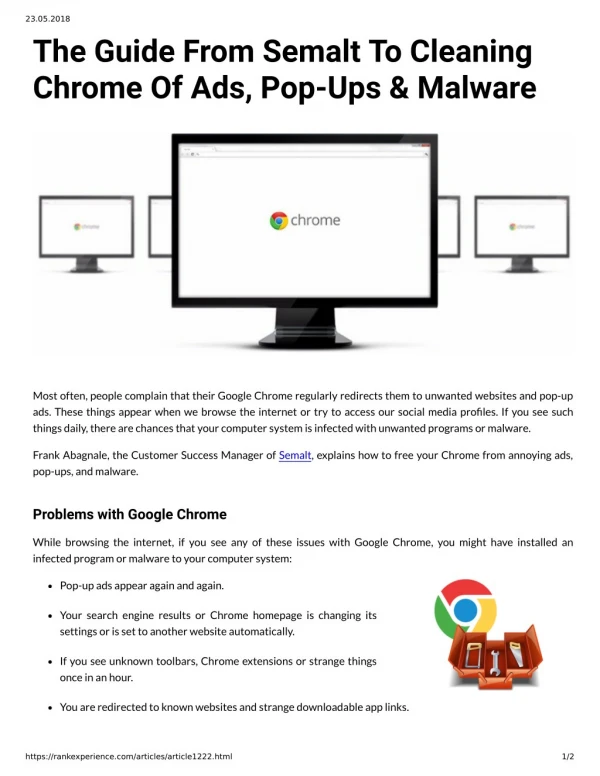 The Guide From Semalt To Cleaning Chrome Of Ads, Pop-Ups & Malware