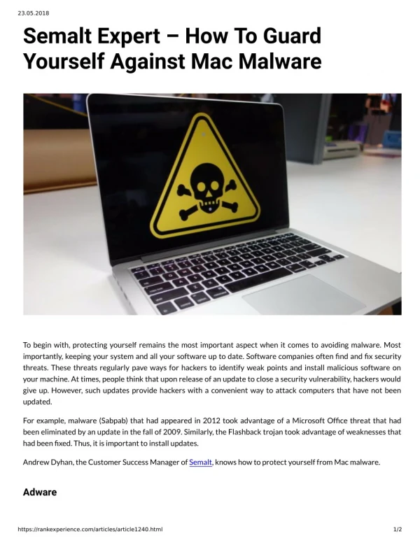 Semalt Expert – How To Guard Yourself Against Mac Malware